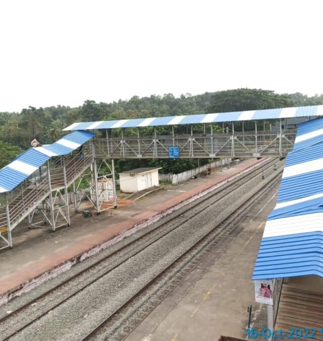Roofing sheet & structural material supplied to railway foot over bridge
