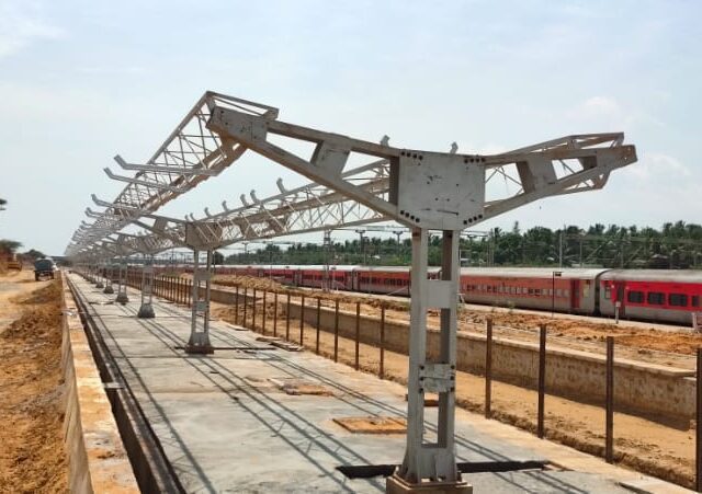 Material supplied to railway platforms